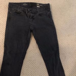 J CREW size 28 Ankle Toothe Pick Jeans black wash